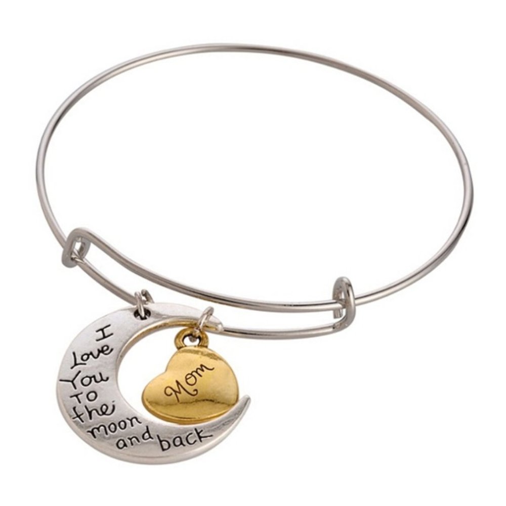 Mom To The Moon & Back Bangle of Love